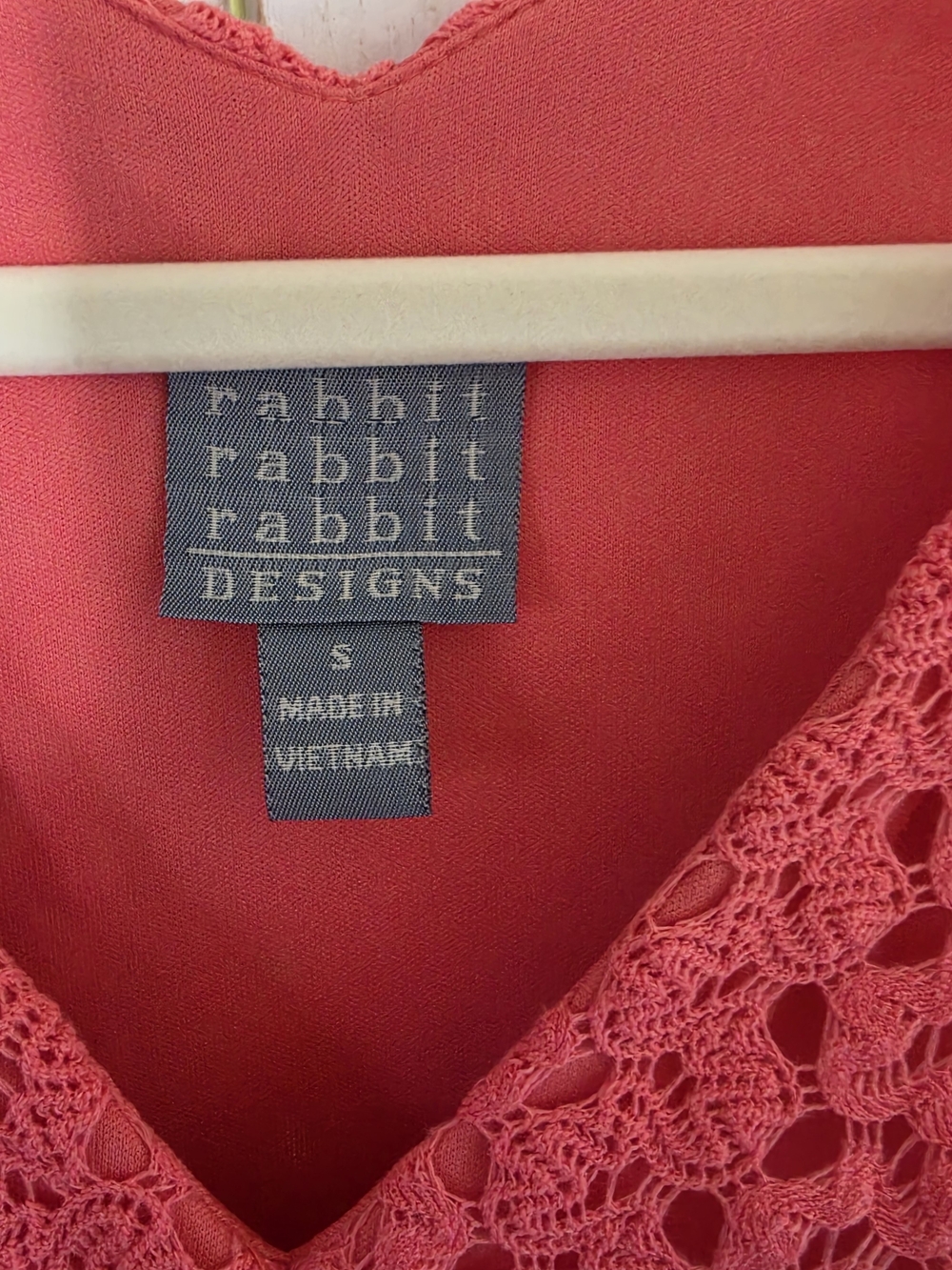 Rabbit Rabbit Rabbit Pink Crochet Dress SZ S - Picture 2 of 4